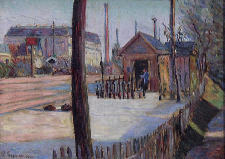 Paul Signac Railway junction near Bois-Colombes oil painting picture